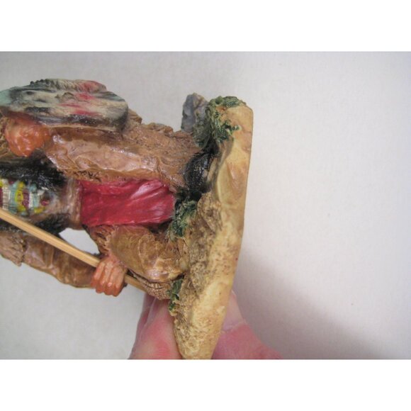 Native American Feather Headdress Spear 6 in Resin Figure Statue CHIP - Picture 11 of 14